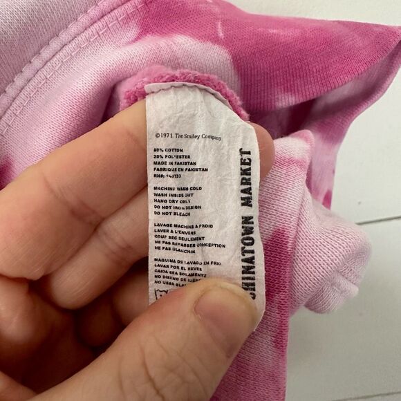 Chinatown Market Women’s Medium Pink Tie Dye Hoodie Sweatshirt - Picture 4 of 6